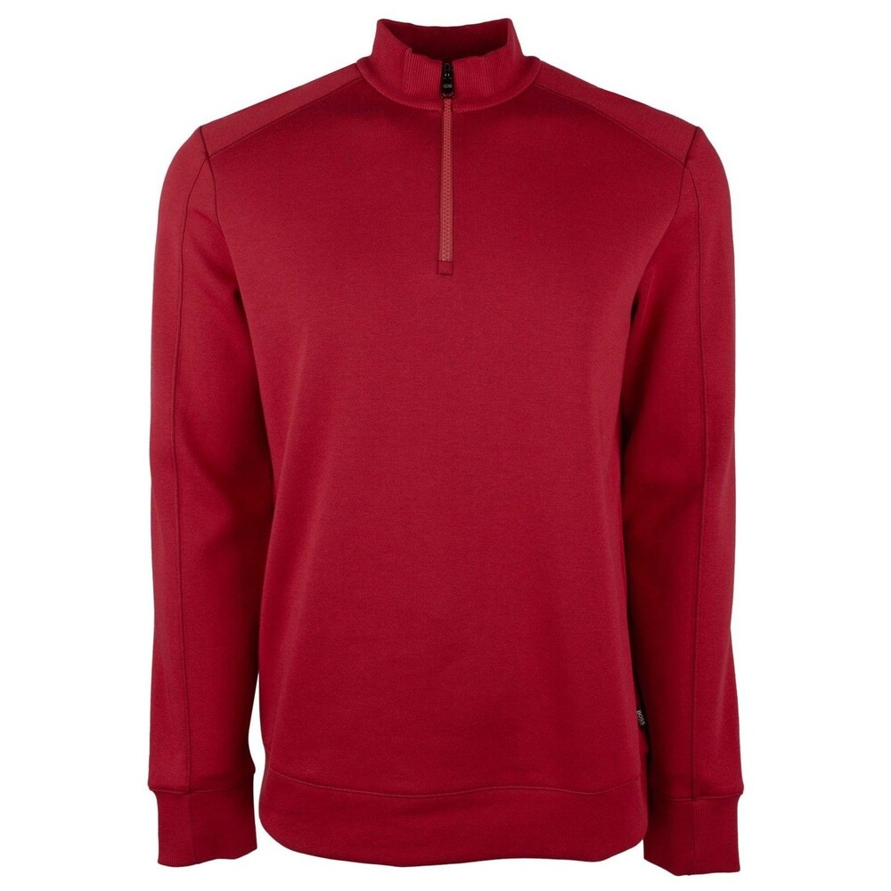 Hugo Boss Men's Big and Tall Sidney Jersey Quarter Zip Pullover-BR-4XL